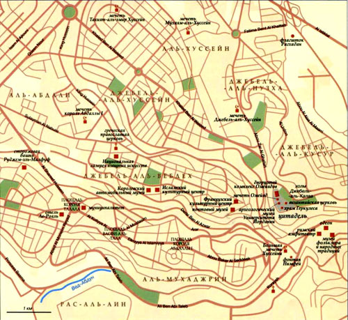 Карта Аммана