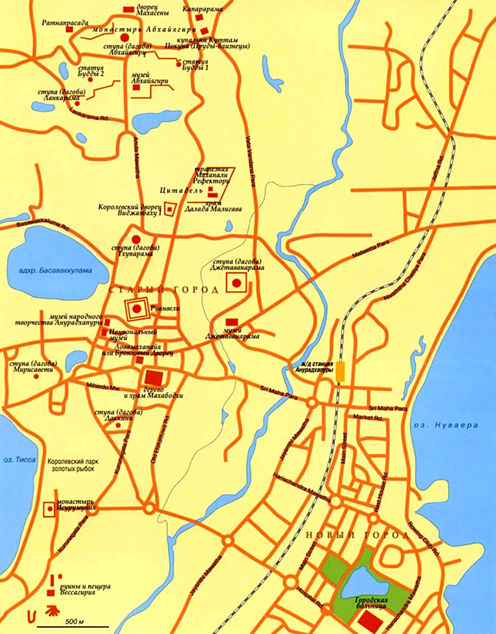 карта Анурадхапура