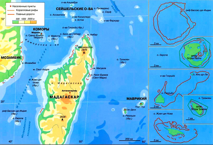 Острова Эпарсе на карте