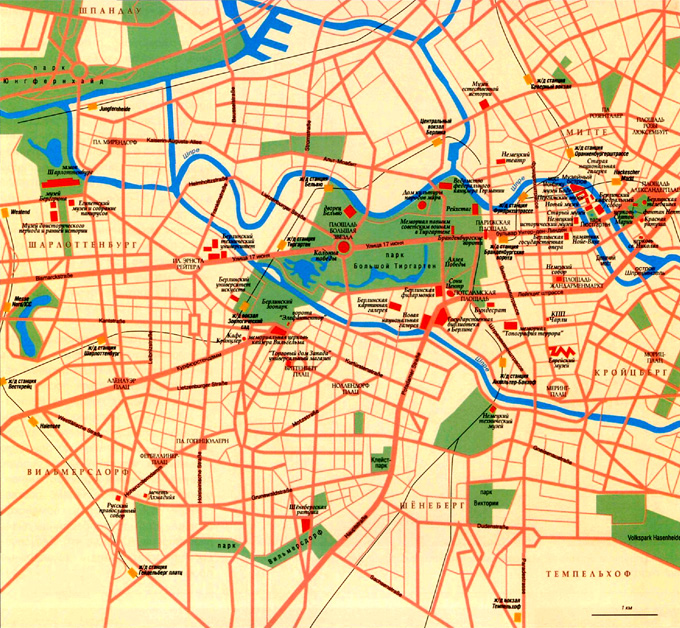 карта города Берлин