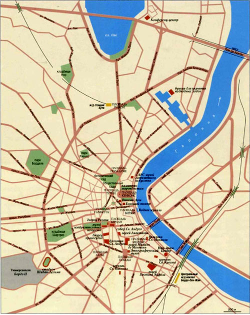 Город Бордо карте