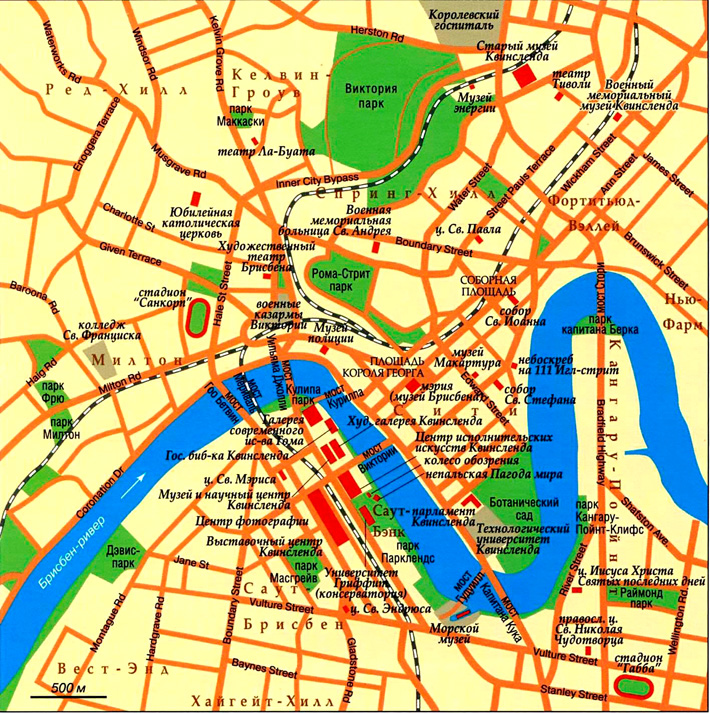 карта города Брисбен