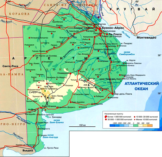Провинция Буэнос-Айрес на карте