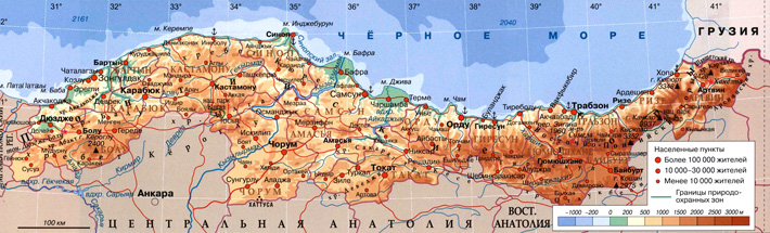 Черноморский регион на карте