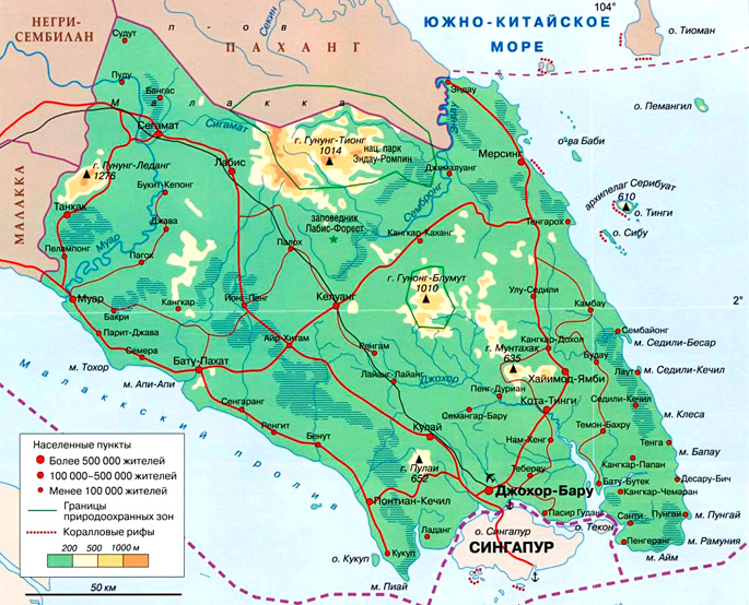Султанат Джохор на карте