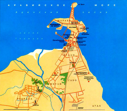 карта города Джибути
