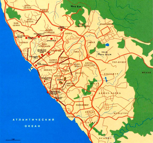 карта Либревиля
