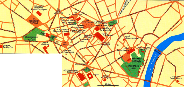 карта города Лимож