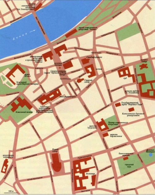 Топографическая карта города Линца