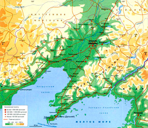 Ляонин на карте (Китай)