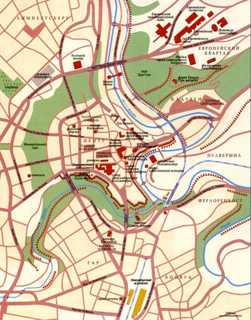 Карта города Люксембург