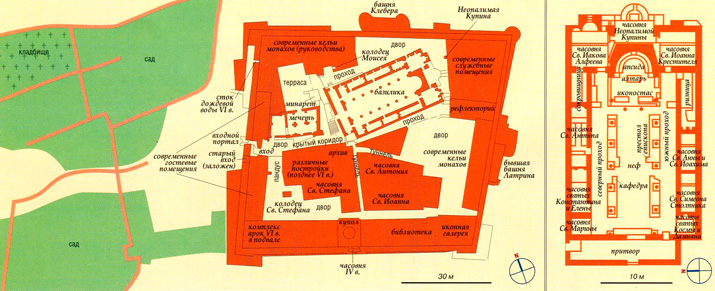 Монастырь Святой Екатерины на карте