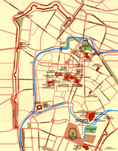 карта города Падуя