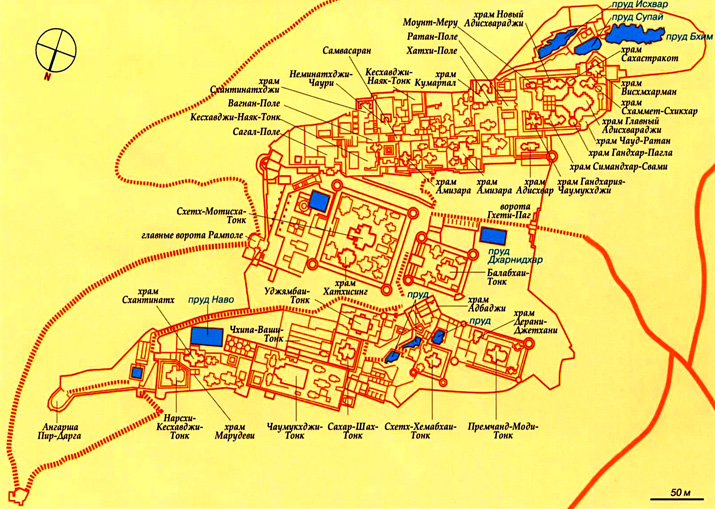 Храмовый комплекс Палитана на карте