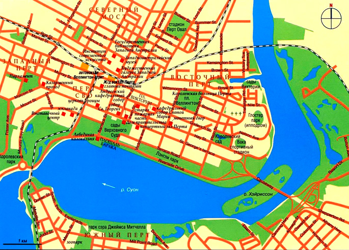 Карта города Перт