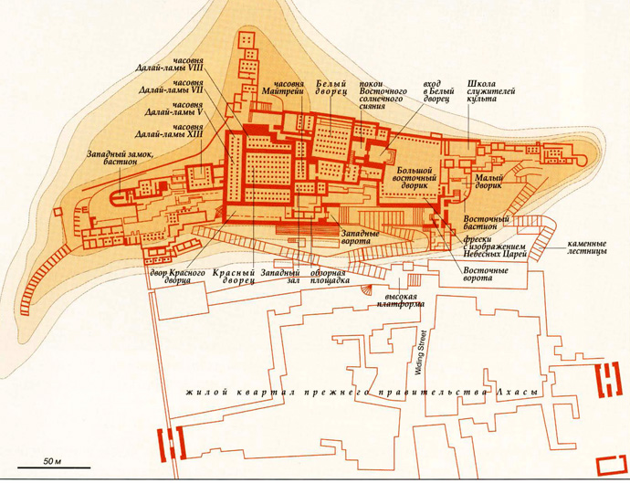 Царский дворец и буддийский храмовый комплекс Потала на карте