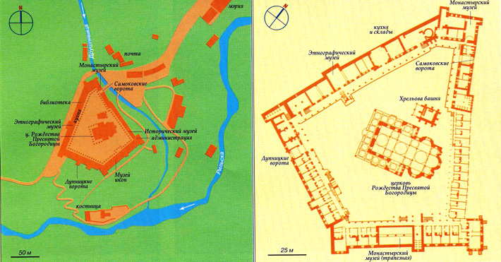 Рильский монастырь на карте