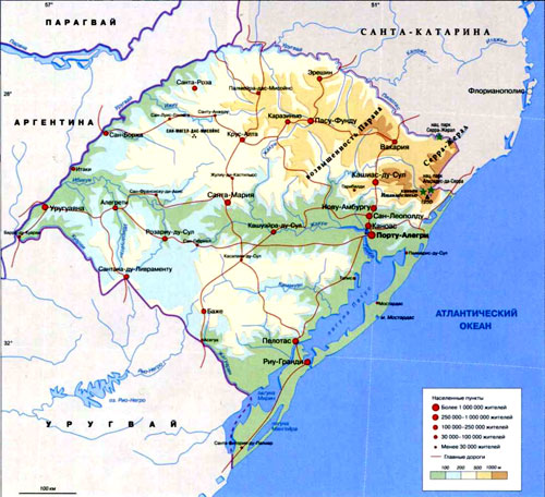 Карта Риу-Гранди-ду-Сул