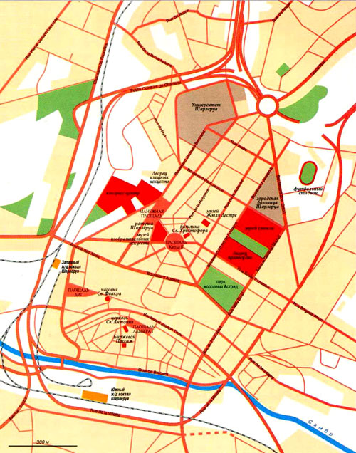карта Шарлеруа (Бельгия)