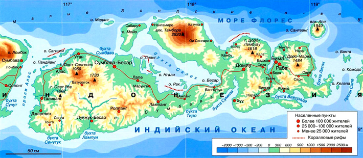 остров Сумбава на карте