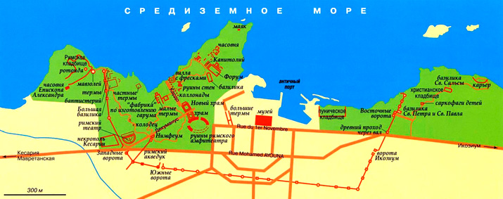 карта города Типаза