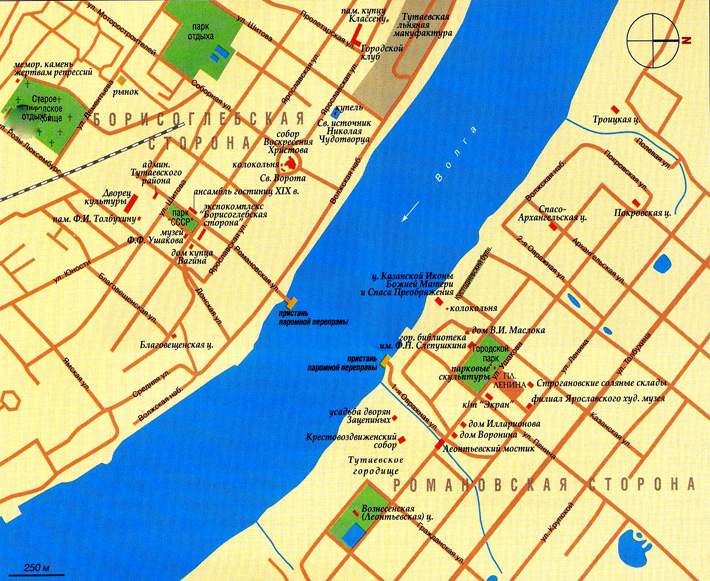 карта города Тутаев