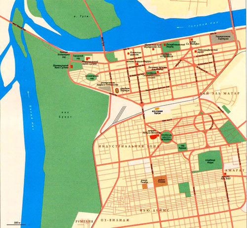 Хартум на карте (Судан)