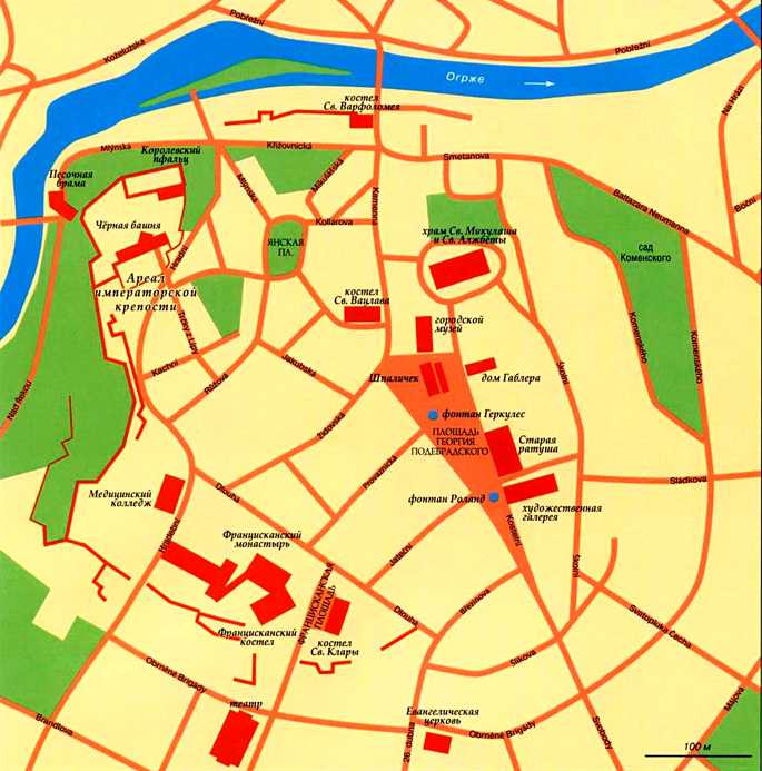 Карта города Хеб