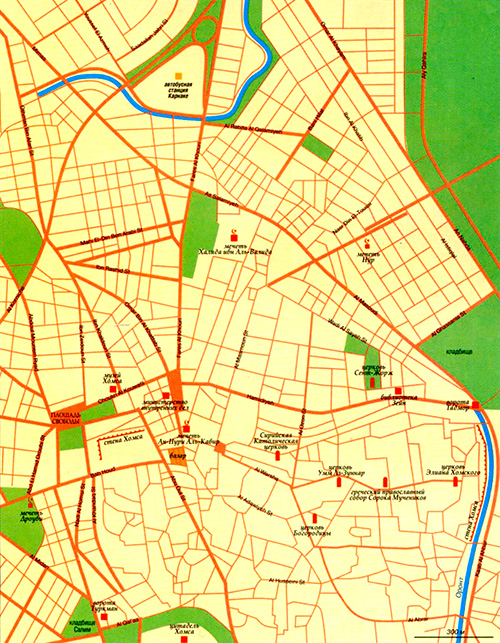 карта города Хомс (Сирия)
