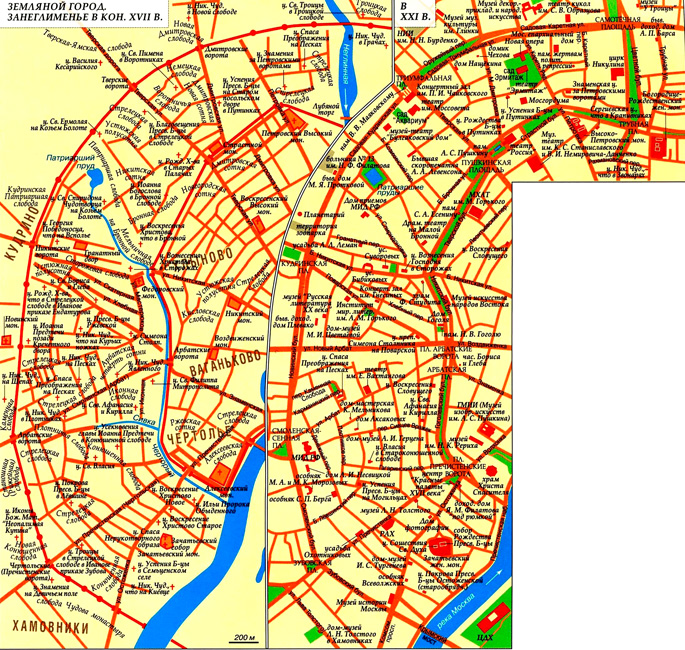 Занеглименье Москвы на карте
