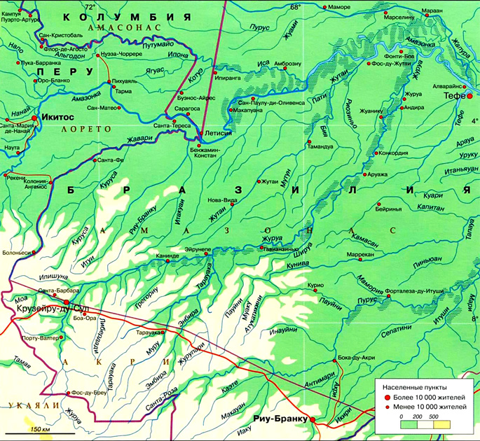Река Журуа на карте