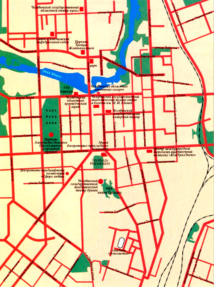 карта города Челябинск