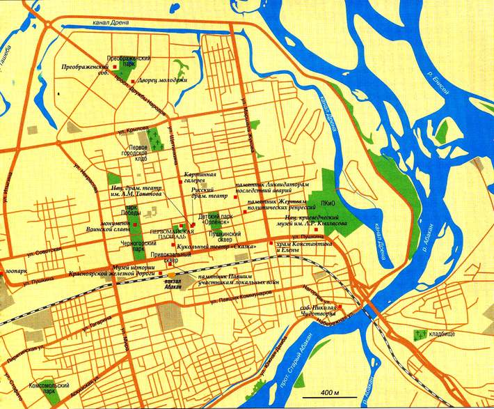 карта города Абакан