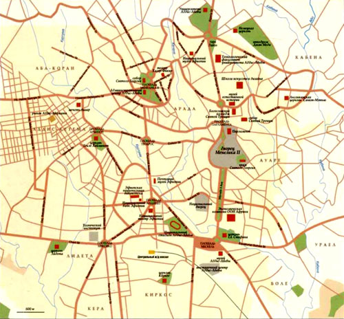 Карта города Аддис-Абеба