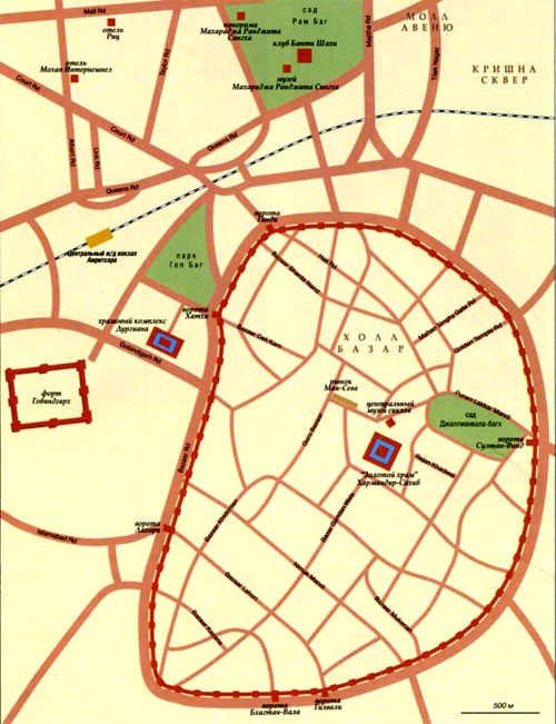 Карта Амритсара