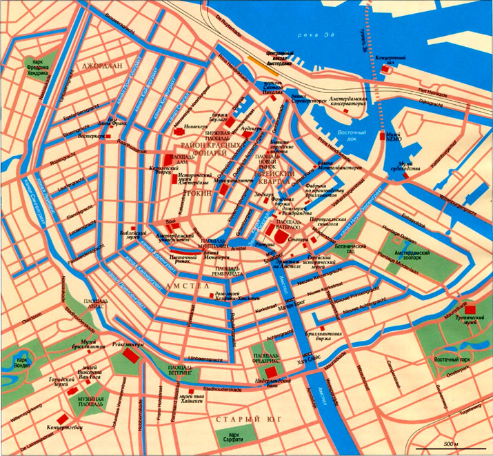 карта Амстердама