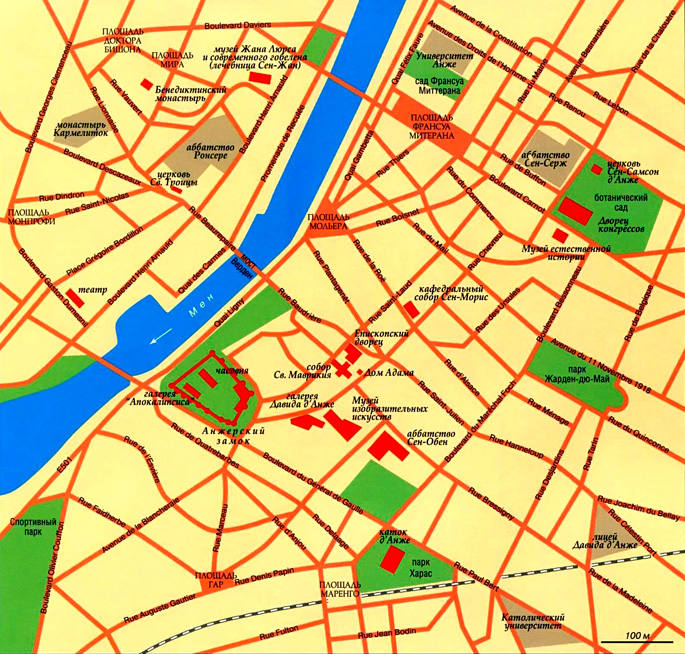 карта города Анже