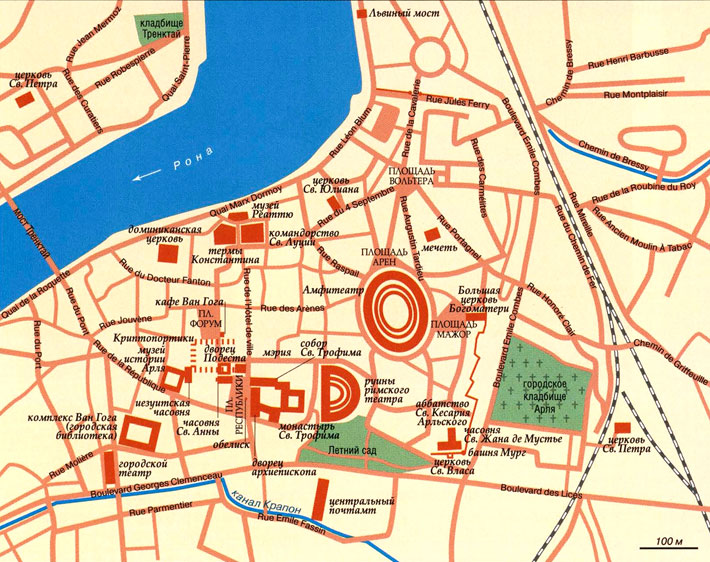 карта города Арль