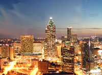 Город Атланта, столица штата Джорджия, США.