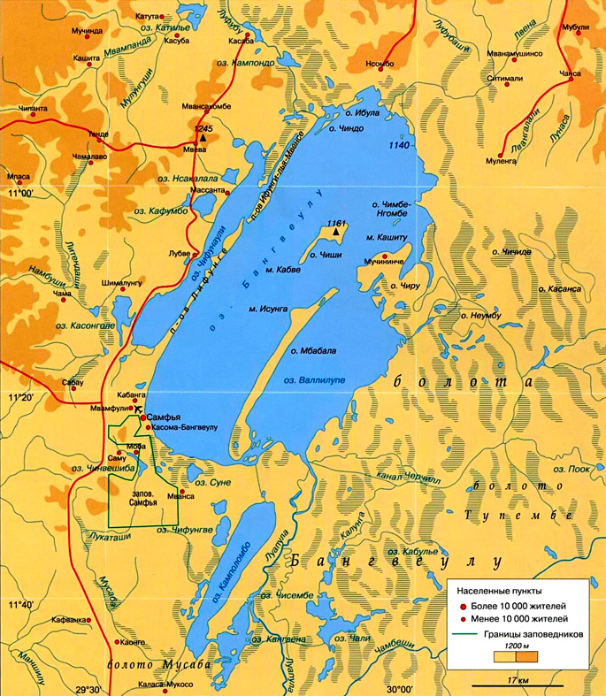 Бангвеулу на карте