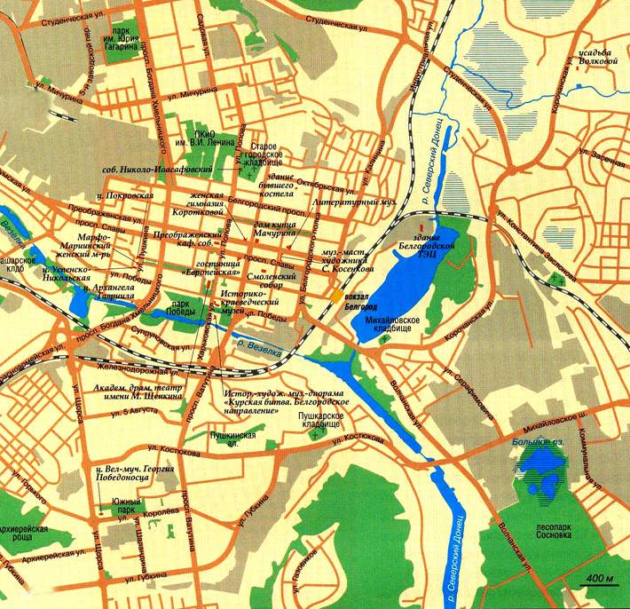 Белгород, карта города