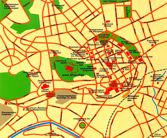 Карта города Брно