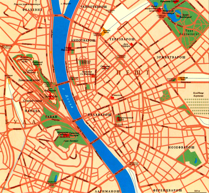 карта Будапешта