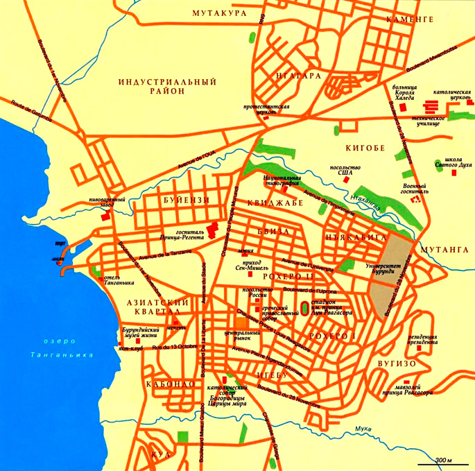 карта города Бужумбура