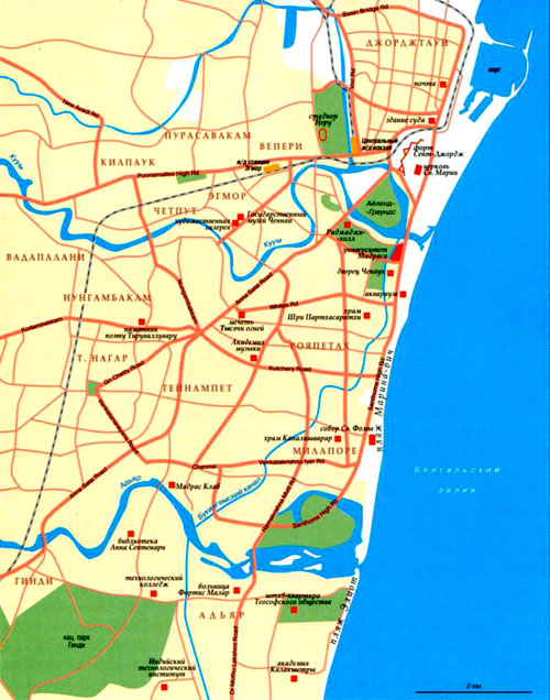 карта Ченнаи (Тамилнад, Индия)