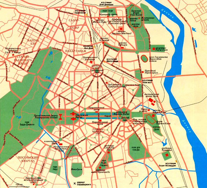 Дели (столица Индии) на карте