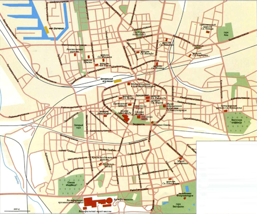 Город Дортмунд на топографической карте, Германия.