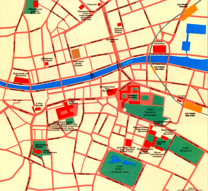 карта города Дублин