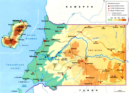 Экваториальная Гвинея на карте