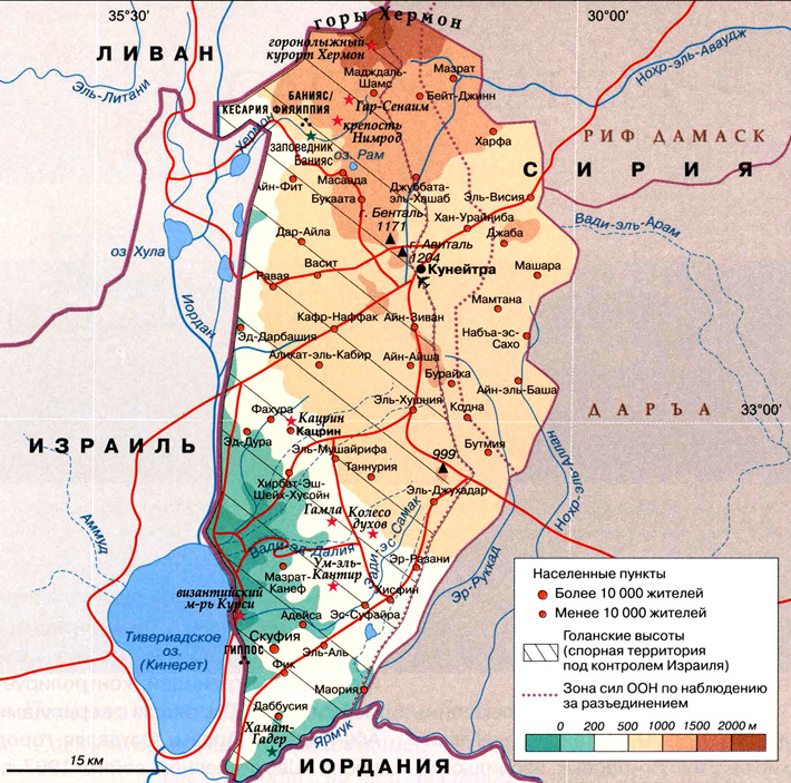 мухафаза Эль-Кунейтра на карте